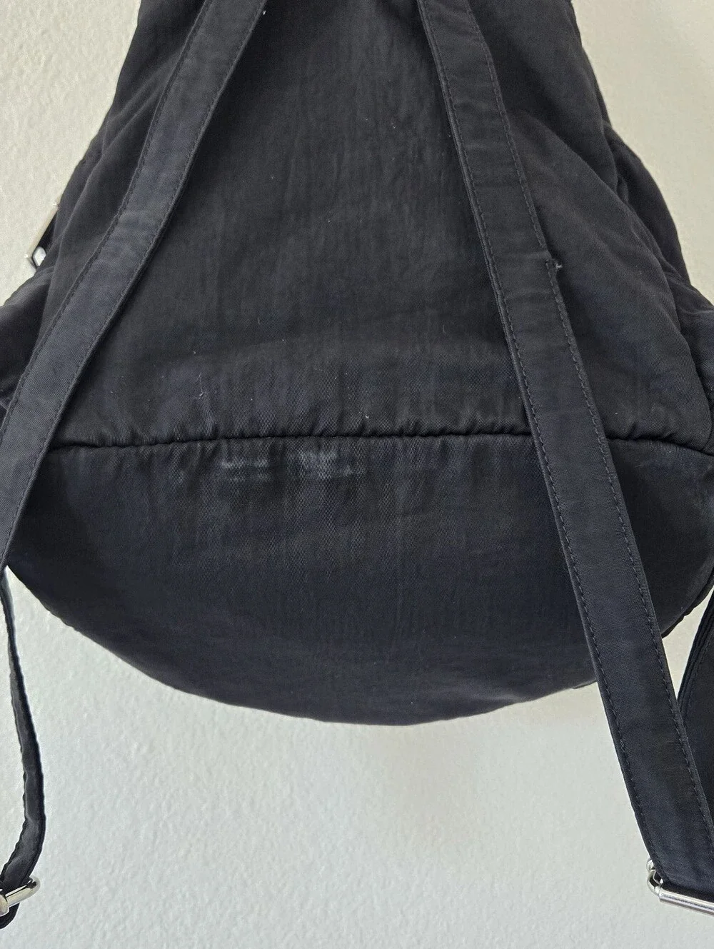 Rebecca‎ Minkoff Julian Black  Nylon Leather Backpack Silver Hardwear